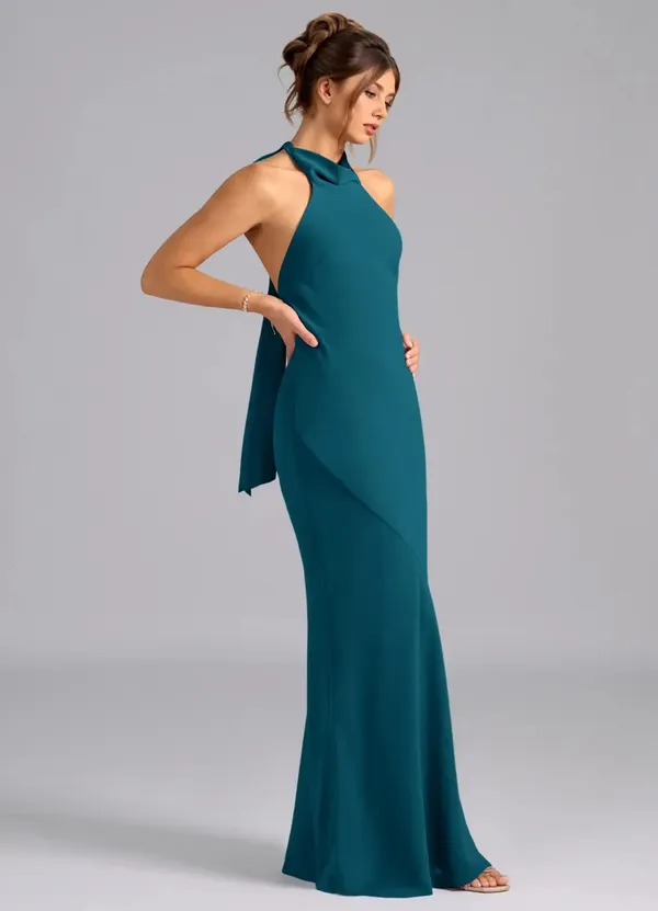 Teal_Georgette_Premium_Maxi_Dress_For_Women