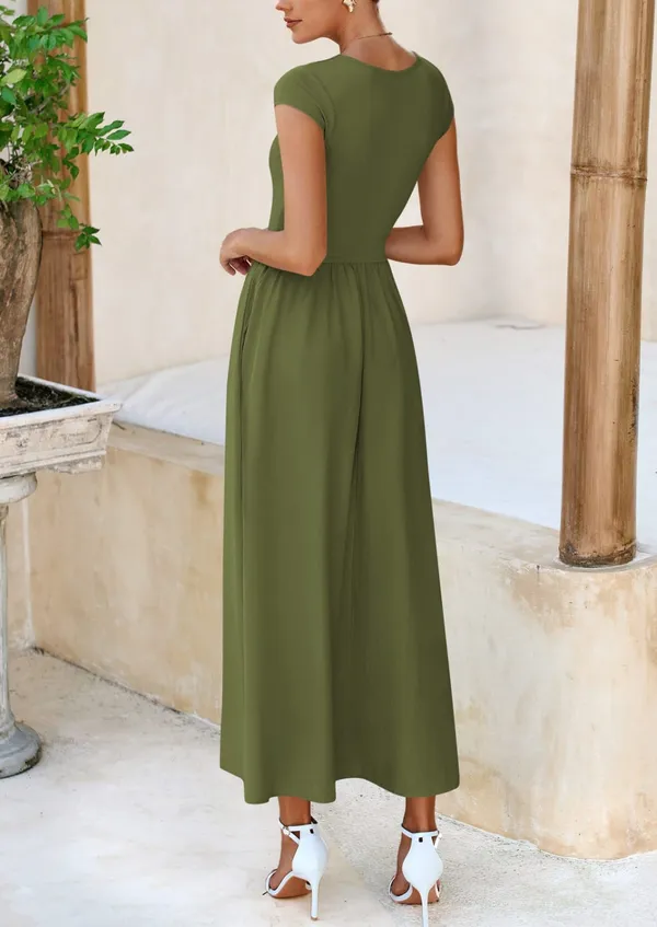 Olive_Green_Georgette_Premium_Maxi_Dress_For_Women