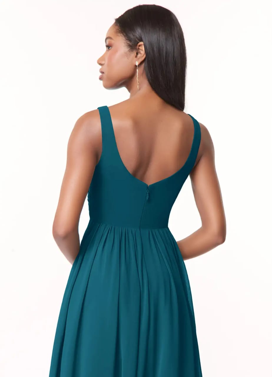 Teal_Georgette_Premium_Maxi_Dress_For_Women
