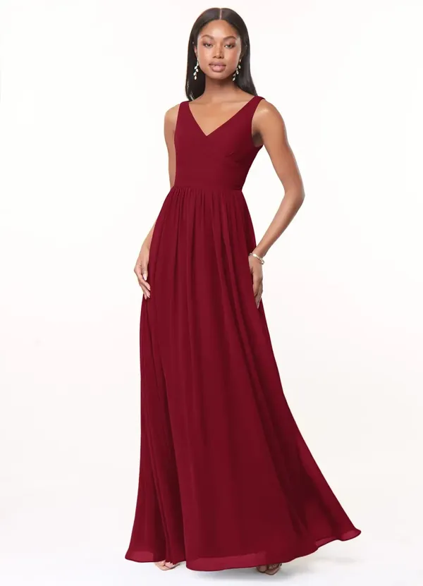 Maroon_Georgette_Premium_Maxi_Dress_For_Women