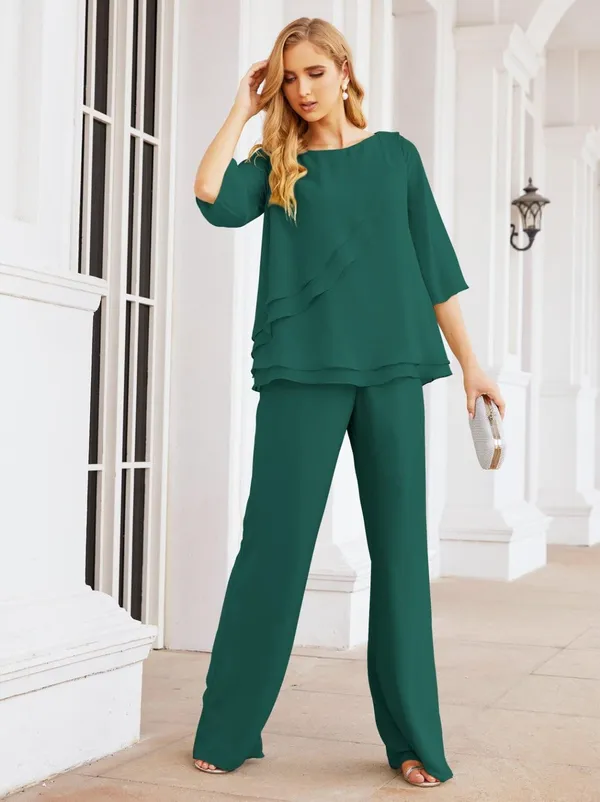Dark_Green_Georgette_Premium_Co_Ordset_For_Women