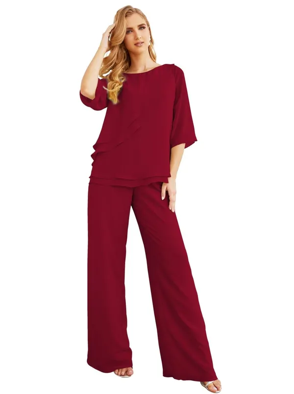 Maroon_Georgette_Premium_Co_Ord_Set_For_Women