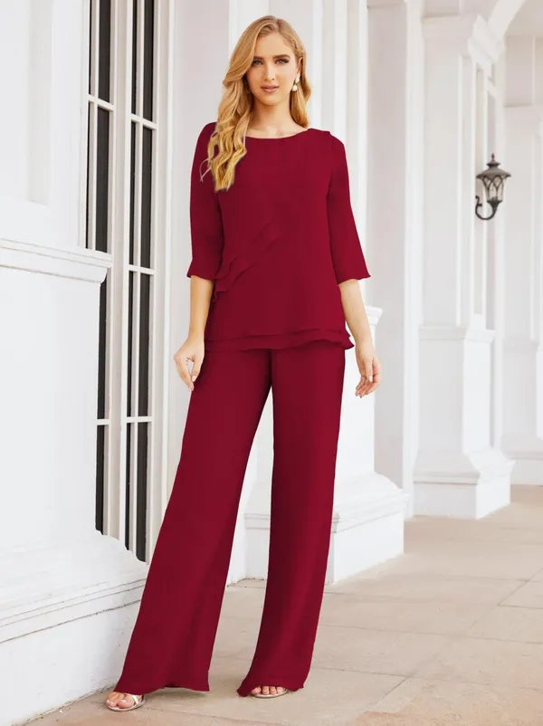 Maroon_Georgette_Premium_Co_Ord_Set_For_Women