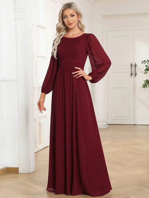 Maroon_Georgette_Premium_Maxi_Dress_For_Women