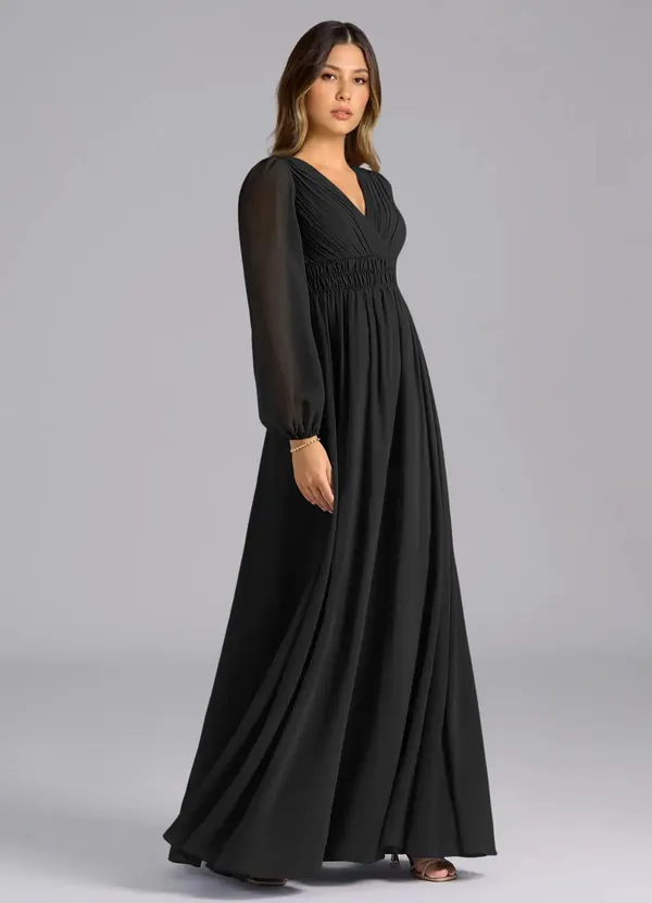 Black_Georgette_Premium_Maxi_Dress_For_Women