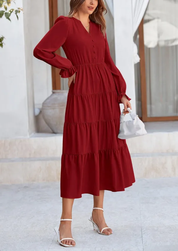 Maroon_Rayon_Premium_Maxi_Dress_For_Women