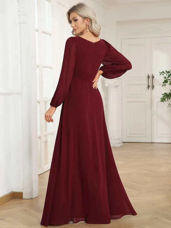 Maroon_Georgette_Premium_Maxi_Dress_For_Women