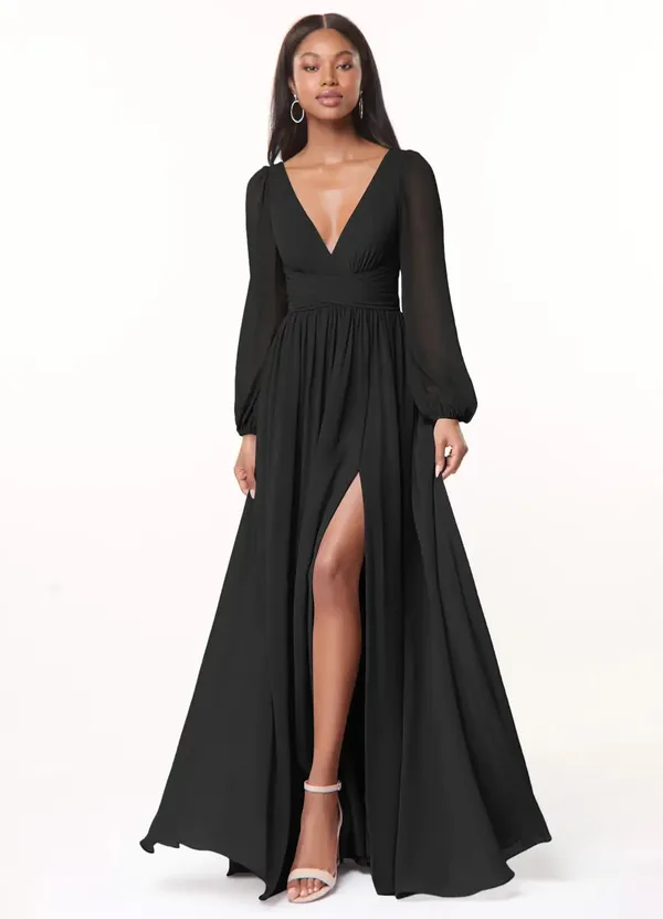 Black_Georgette_Premium_Maxi_Dress_For_Women