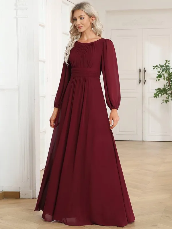 Maroon_Georgette_Premium_Maxi_Dress_For_Women
