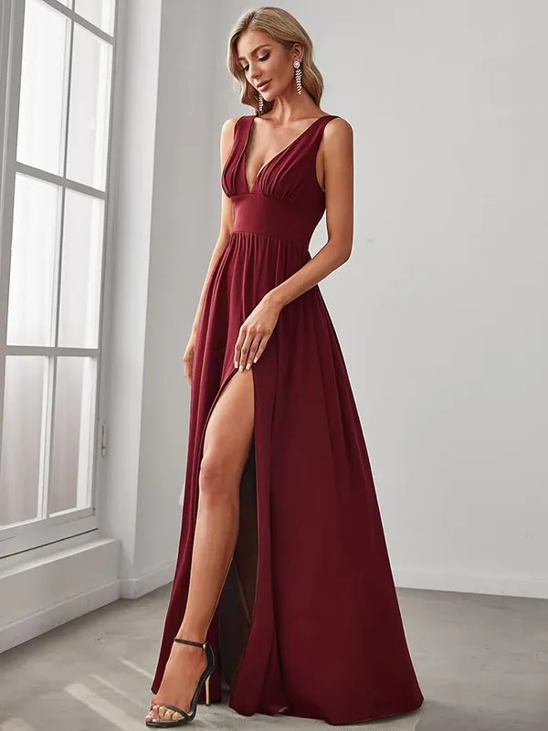 Maroon_Georgette_Premium_Maxi_Dress_For_Women