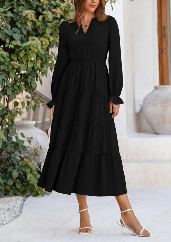 Black_Georgette_Premium_Maxi_Dress_For_Women