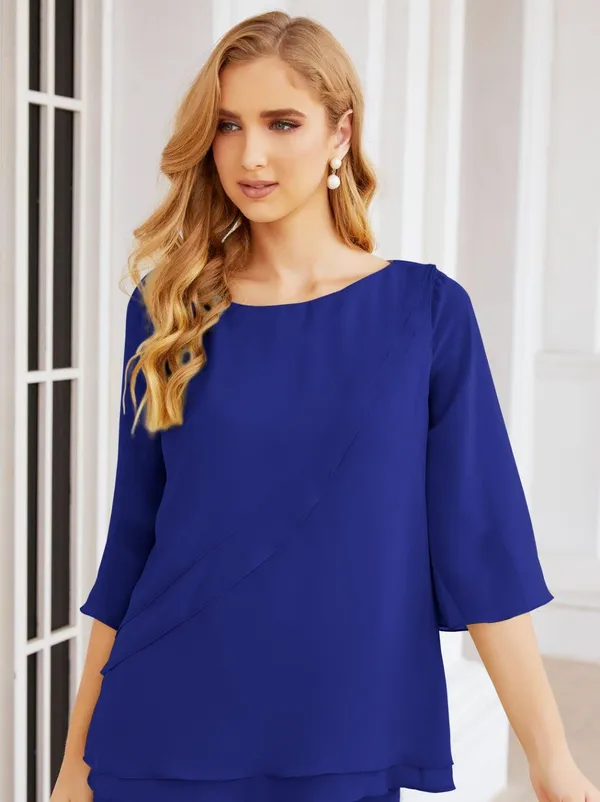 Royal_Blue_Georgette_Premium_Co_Ordset_For_Women