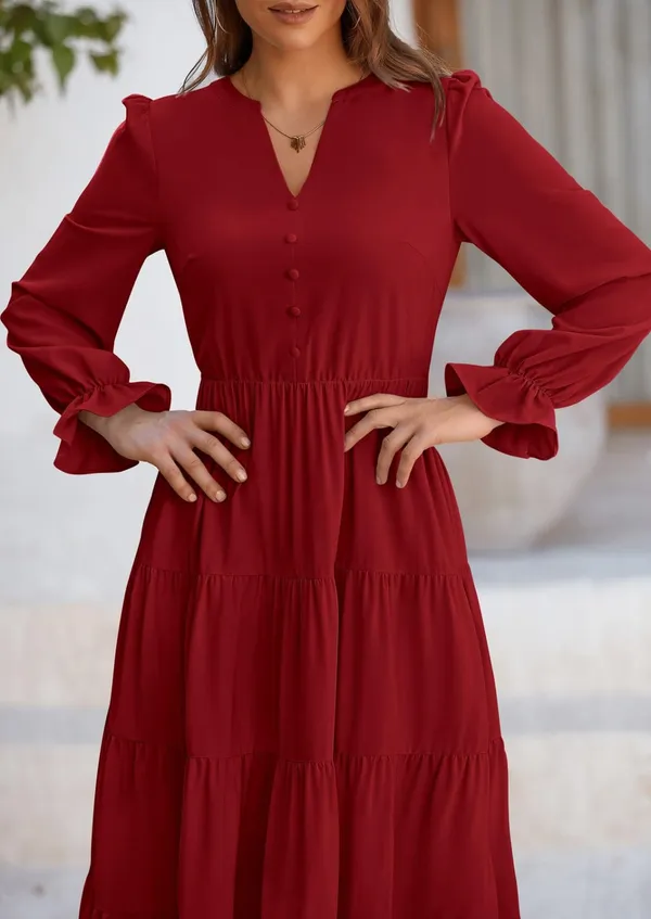 Maroon_Rayon_Premium_Maxi_Dress_For_Women
