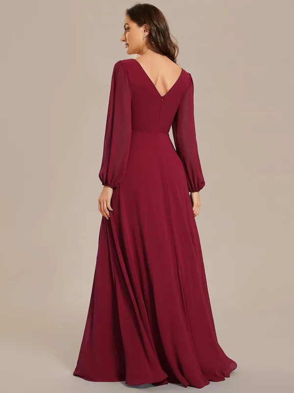 Maroon_Georgette_Premium_Maxi_Dress_For_Women