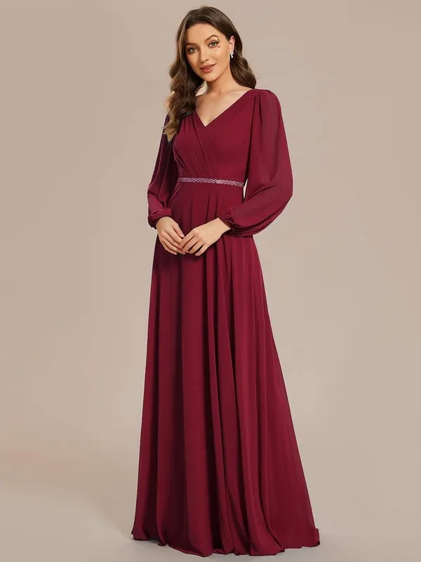 Maroon_Georgette_Premium_Maxi_Dress_For_Women