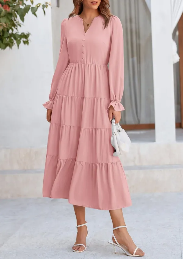 Pink_Rayon_Premium_Maxi_Dress_For_Women