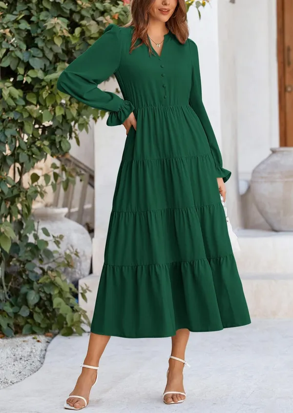 Green_Rayon_Premium_Maxi_Dress_For_Women