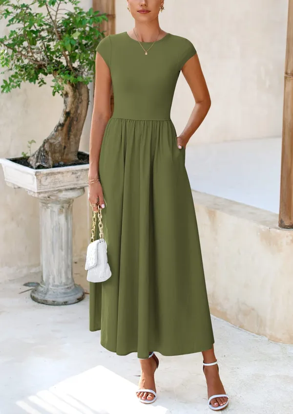 Olive_Green_Georgette_Premium_Maxi_Dress_For_Women