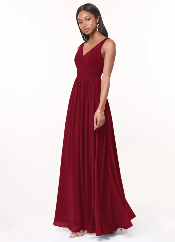 Maroon_Georgette_Premium_Maxi_Dress_For_Women