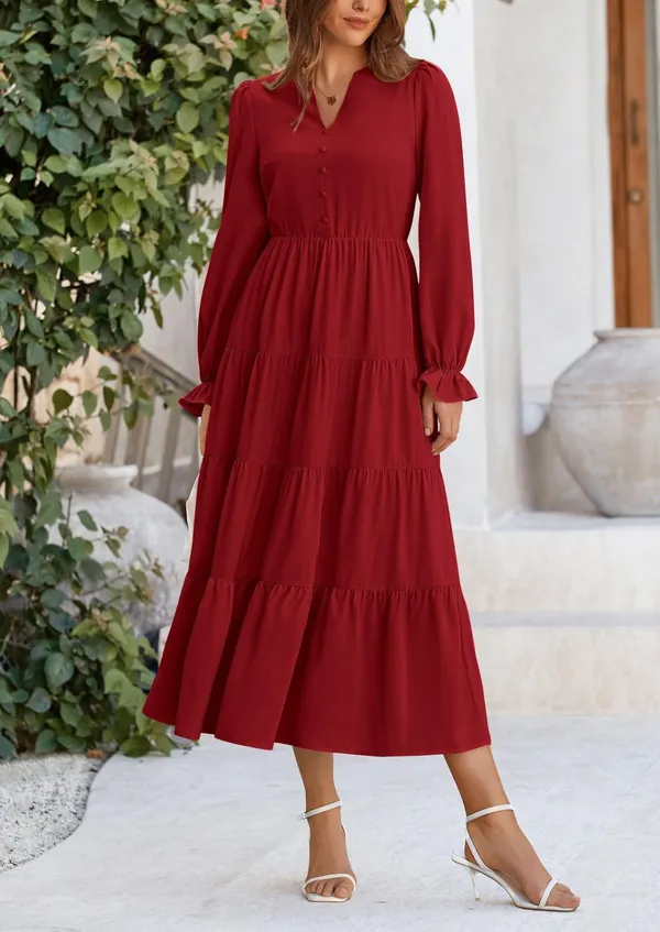 Maroon_Rayon_Premium_Maxi_Dress_For_Women