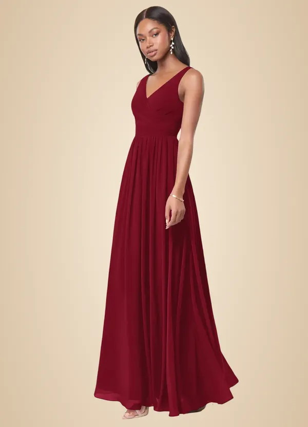 Maroon_Georgette_Premium_Maxi_Dress_For_Women