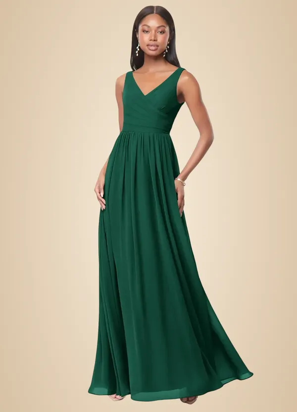 Deep_Green_Georgette_Premium_Maxi_Dress_For_Women