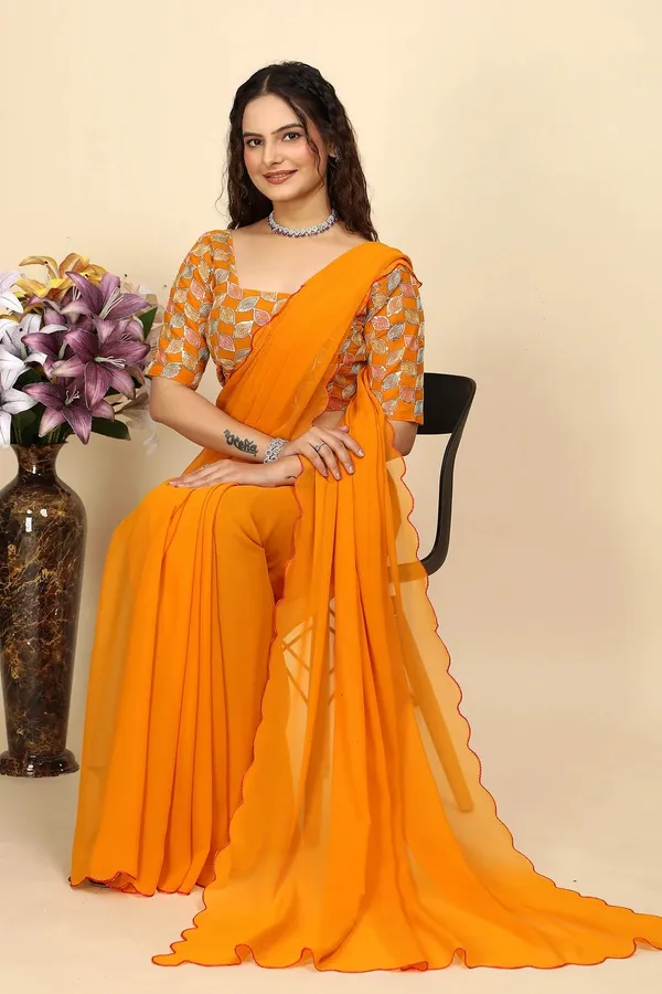 Orange_Reniyal_Printed_Leaf_Pattern_Saree_For_Women