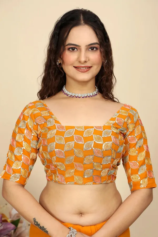 Orange_Reniyal_Printed_Leaf_Pattern_Saree_For_Women