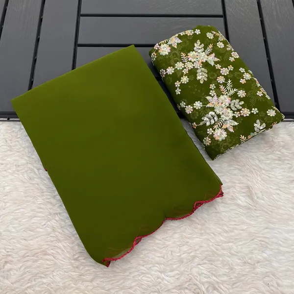 Olive_Green_Reniyal_Floral_Embroidered_Saree_For_Women