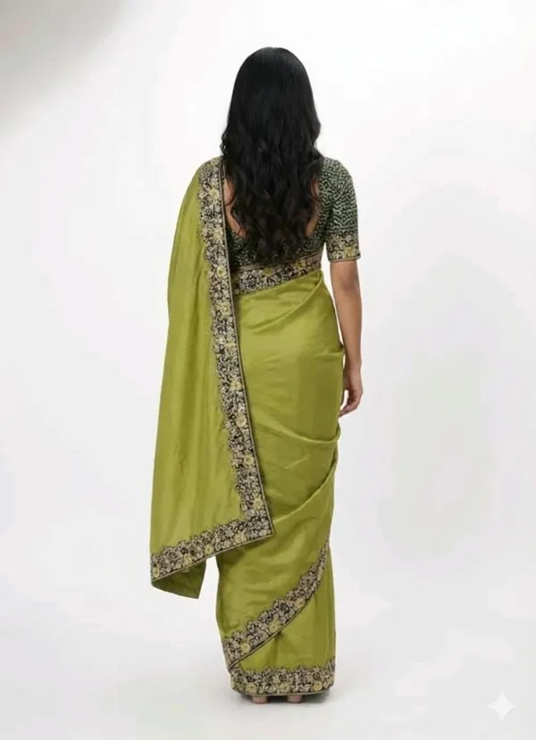 Olive_Green_Georgette_Embroidered_Saree_For_Women