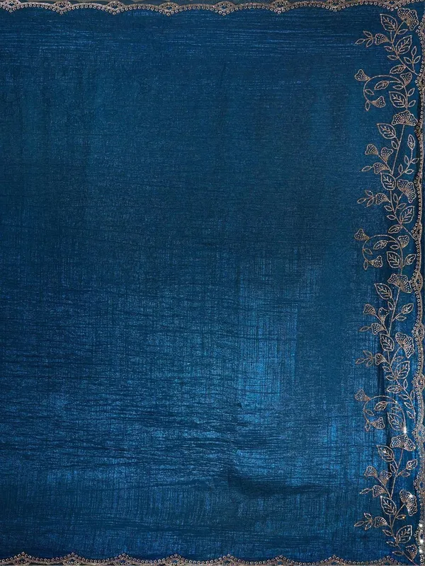 Deep_Blue_Chiffon_Embellished_Saree_For_Women