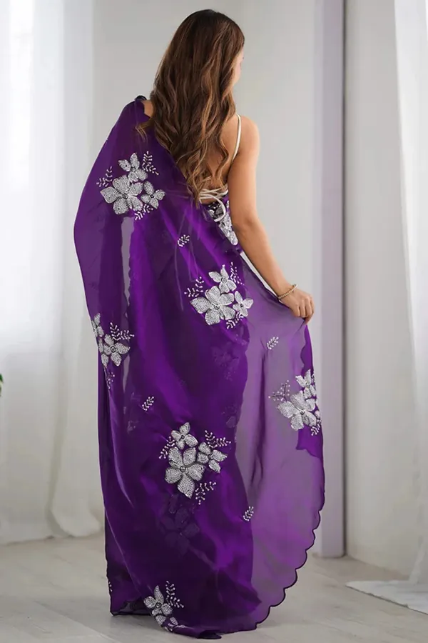 Purple_Organza_Silver_Floral_Embroidered_Saree_For_Women