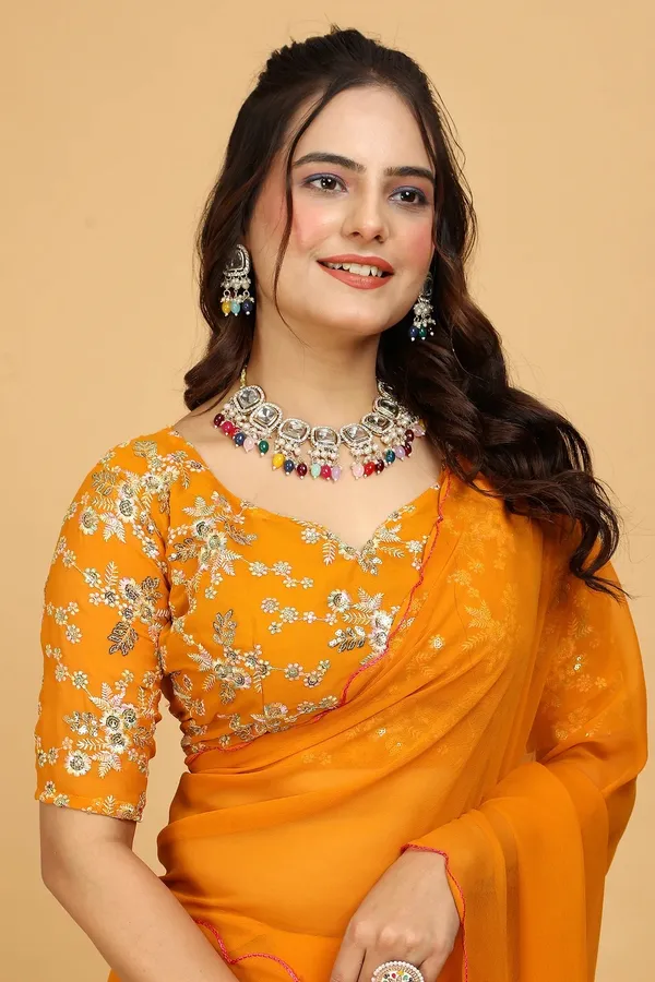 Orange_Reniyal_Floral_Embroidered_Saree_For_Women