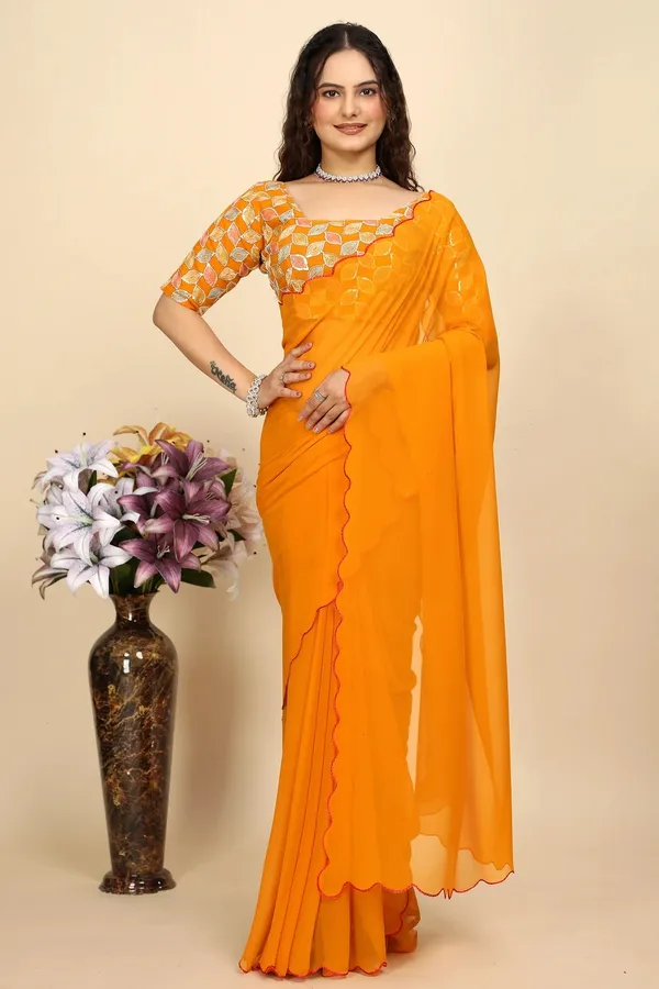 Orange_Reniyal_Printed_Leaf_Pattern_Saree_For_Women