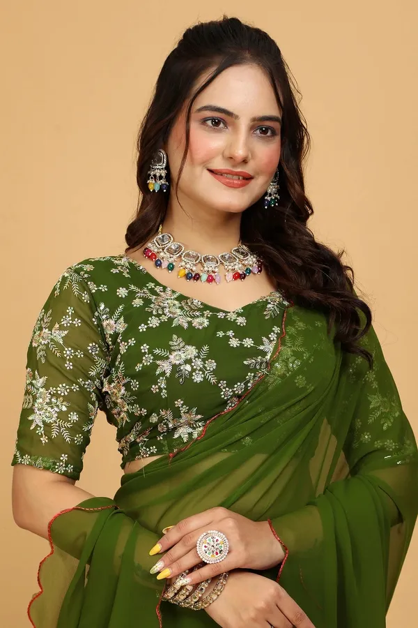 Olive_Green_Reniyal_Floral_Embroidered_Saree_For_Women