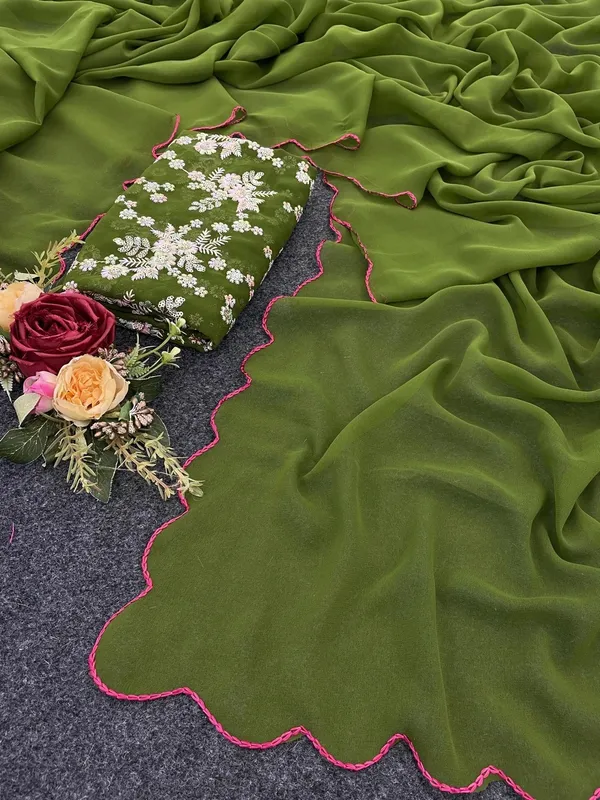 Olive_Green_Reniyal_Floral_Embroidered_Saree_For_Women