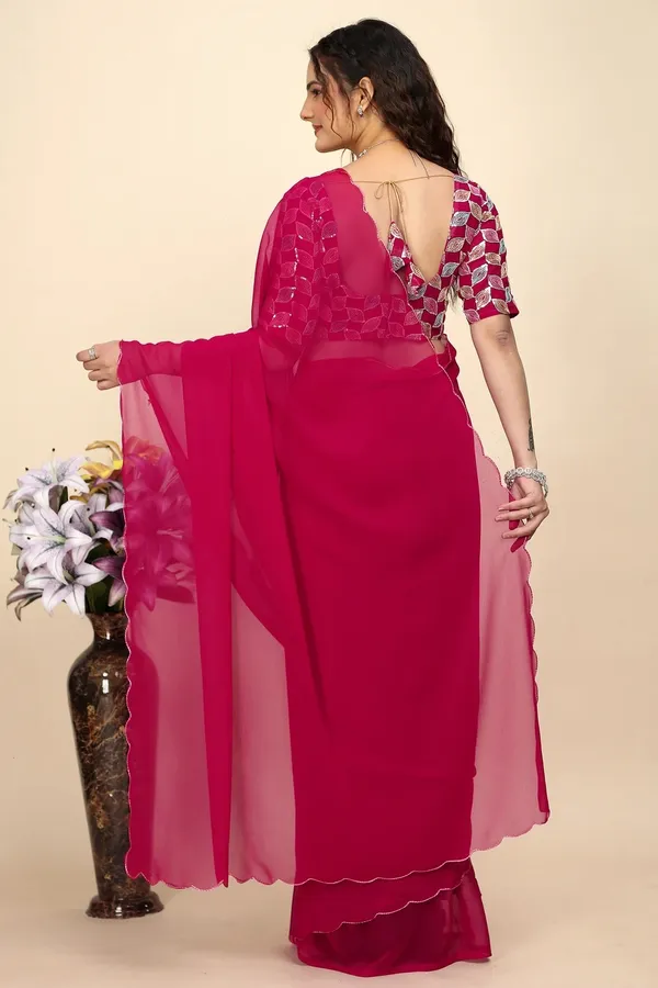 Magenta_Reniyal_Gotta_Patti_Border_Embroidered_Saree_For_Women