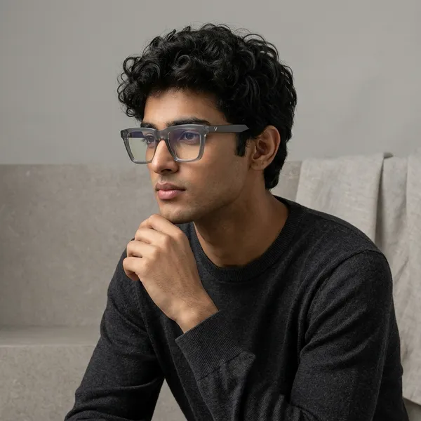 CHONKI_Grey_Transparent_Wayfarer_Blue_Light_Blocking_Eyeglasses