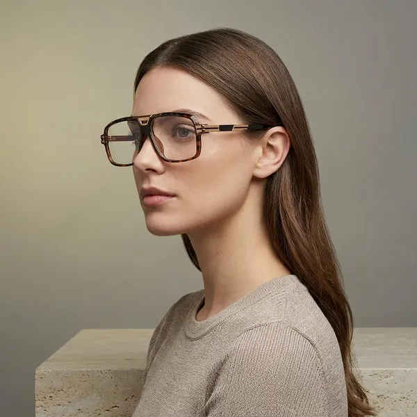 Vintage_Square_Frame_Clear_Lens_Fashion_Glasses_with_Gold_Accents
