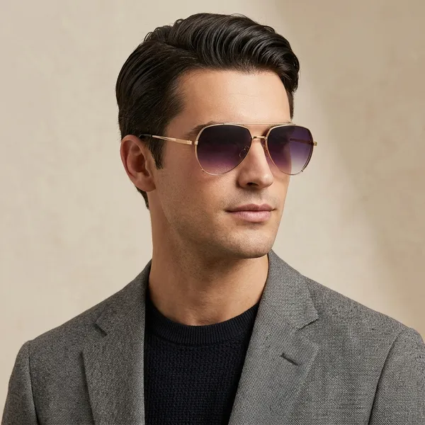 Gradient_Purple_Aviator_Sunglasses_with_Gold_Frame_and_Top_Bar