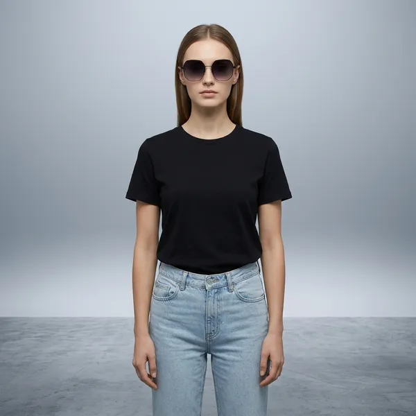 Oversized_Hexagonal_Gradient_Sunglasses_-_Black_Frame_with_Grey_Fade_Lenses