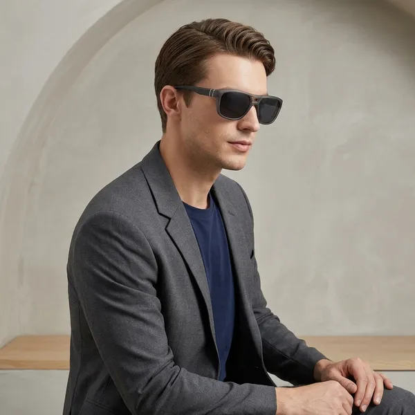 Stylish_Black/Navy_Wayfarer_POLARISED_Sunglasses_with_Dark_Lenses