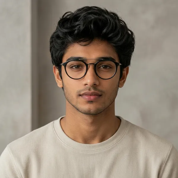 ZEN_Black_Round_Frame_Optical_Glasses_with_Metal_Bridge