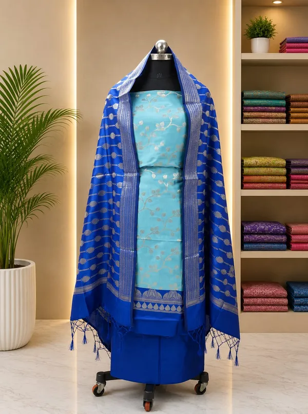 Azure_Royale_Banarasi_Silk_Unstitched_Suit_Set_with_Dupatta
