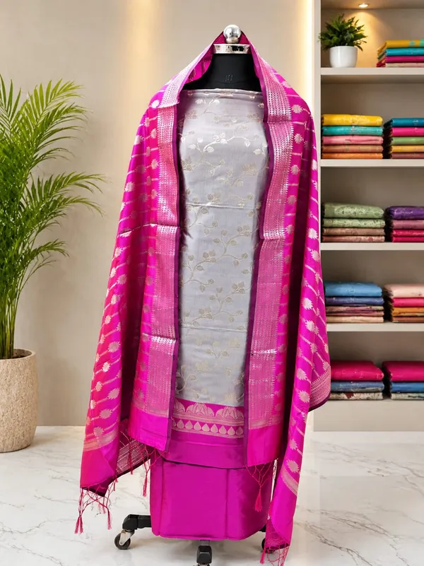 Banarasi_Silk_Unstitched_Salwar_Suit_With_Dupatta