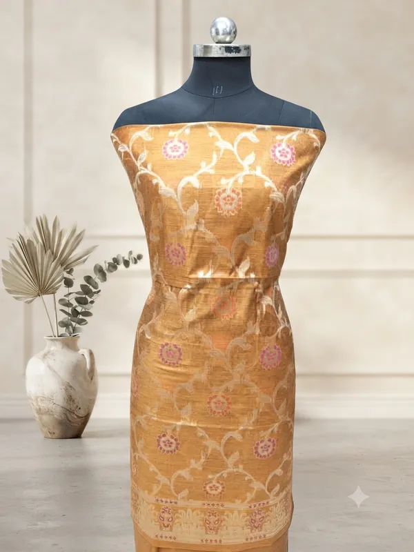 Golden_Mustard_Banarasi_Silk_Unstitched_Suit_Set_with_Dupatta