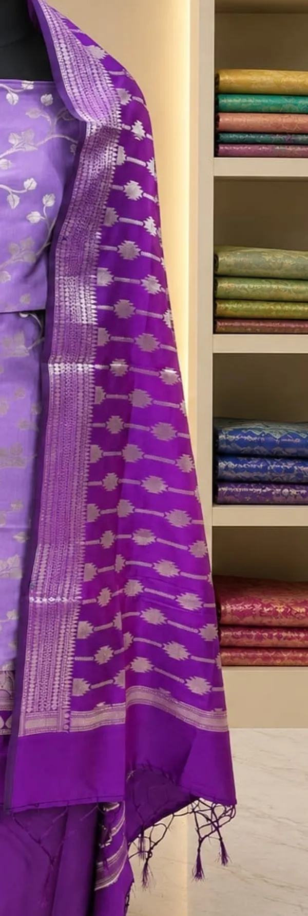 Royal_Lavender_Banarasi_Silk_Unstitched__Suit_Set_Wiht_Dupatta