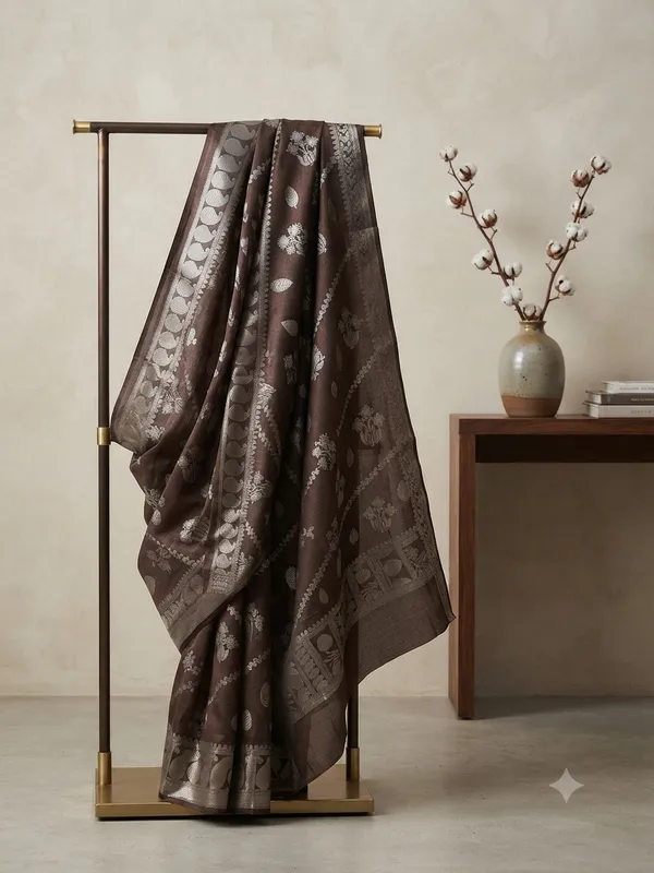 Royal_Chocolate_Brown_Banarasi_Silk_Unstitched_Suit_Set_with_Dupatta