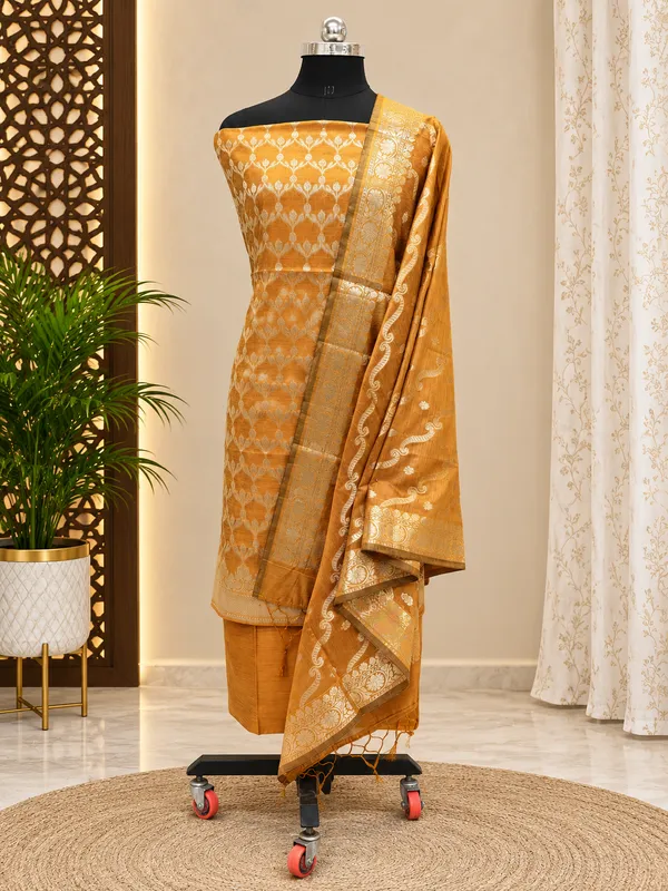 Royal_Mustard_Banarasi_Silk_Unstitched_Suit_Set_with_Dupatta