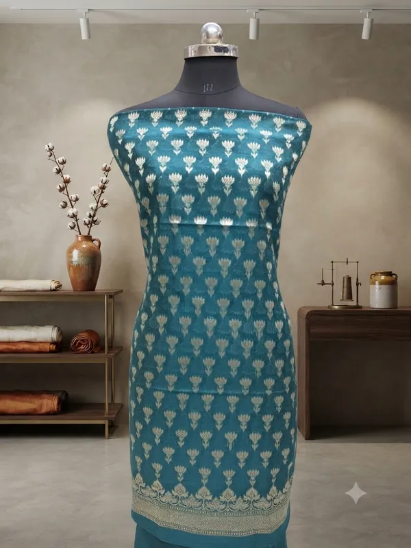 Royal_Peacock_Blue_Banarasi_Silk_Unstitched_Suit_Set_with_Dupatta